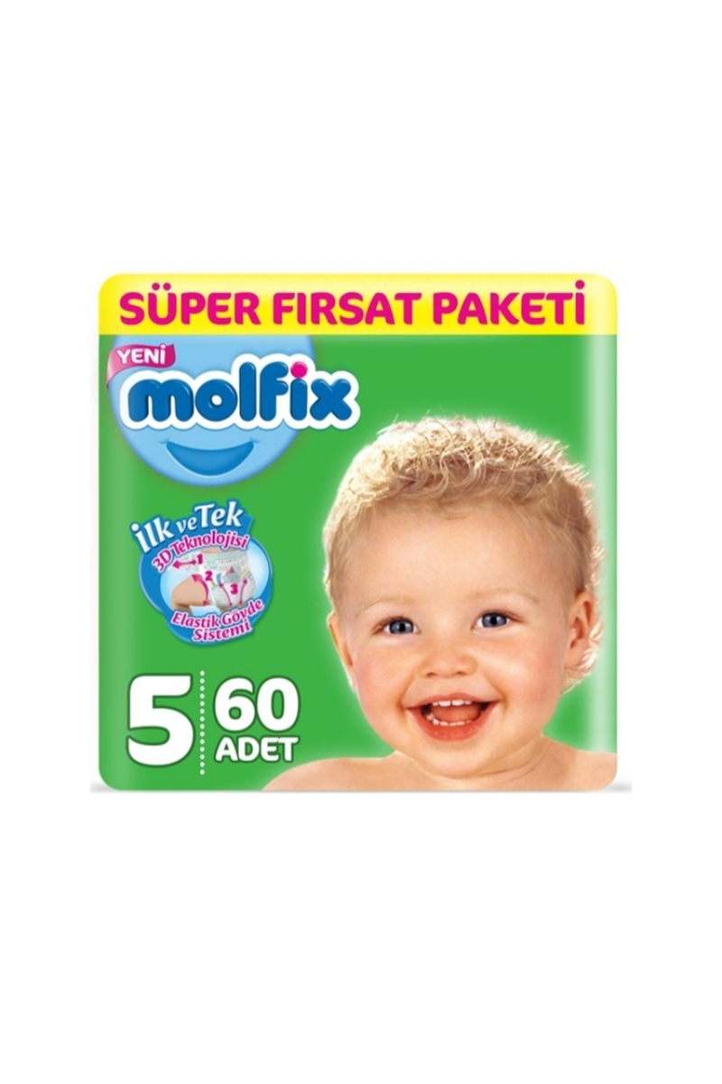 Molfix Bebek Bezi 5 Numara Junior Süper Fırsat Paketi 60'Lı