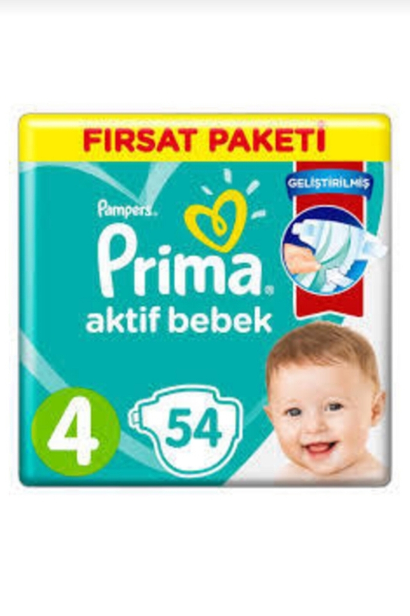 Prima Aktif Bebek Fırsat Paketi 4 No Maxi 54'lü