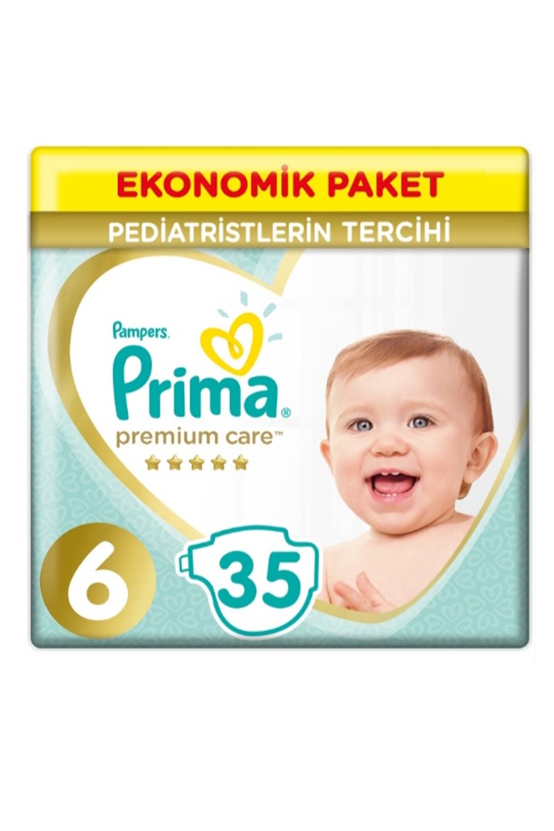 Prima Bebek Bezi Premium Care 6 Numara Ekonomik Paket 13+ Kg 35 Adet