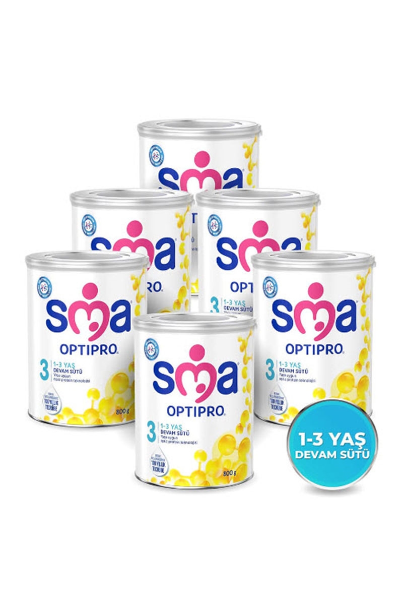 SMA 3 Optipro Devam Sütü 800 gr X 6 Adet